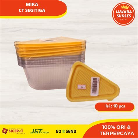 Jual 10 Pcs Mika Segitiga Cake Tray Segitiga Kuning Mika Kue