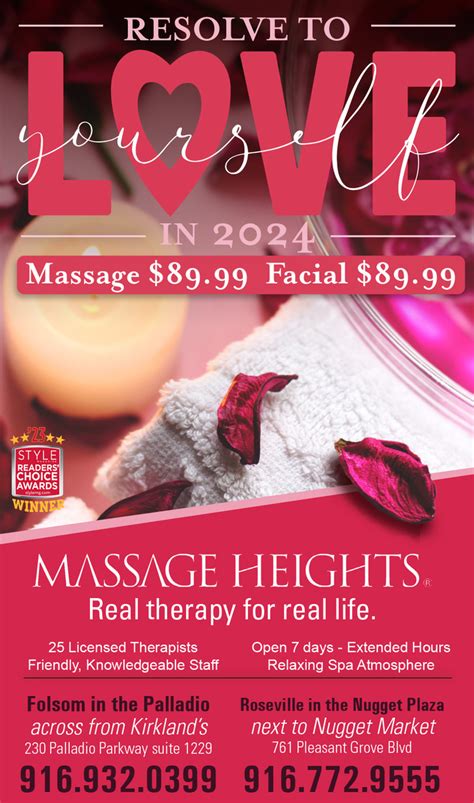 Massage Heights—massage And Spa In Folsom And Roseville—style Savings Guide January And February