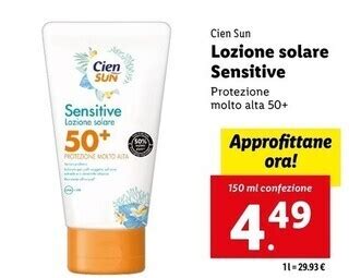 Cien Sun Lozione Solare Sensitive Offerta Di Lidl