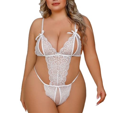 Dmqupv Lingerie Plus Size Fishnet Lingerie For Women One Piece Lingerie