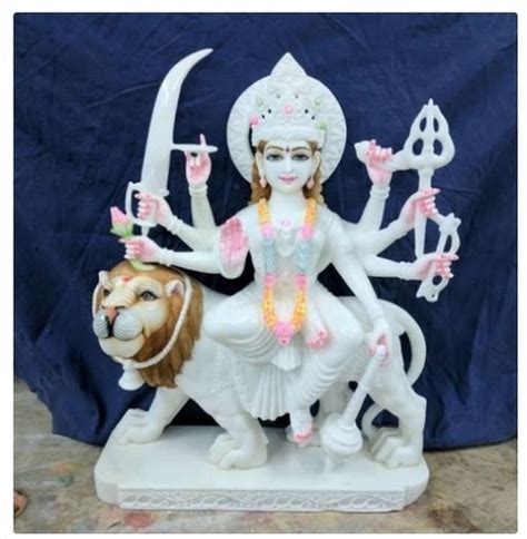 Durable Devi Durga White Marble Statue At Best Price In Jaipur Natha