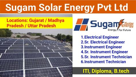 Sugam Solar Energy Pvt Ltd Recruitment 2024 For Thermal Power Plant