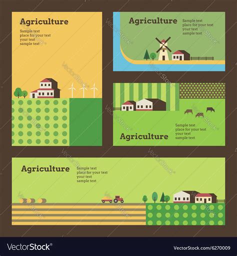 Agriculture banners Royalty Free Vector Image - VectorStock