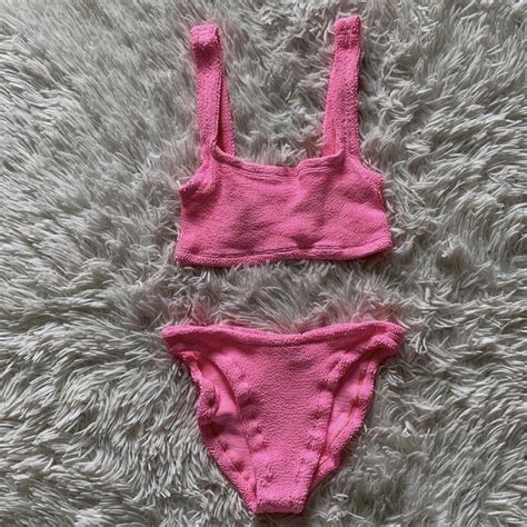 NWT Hunza G Xandra Bikini Set In Bubblegum Hunza G Depop