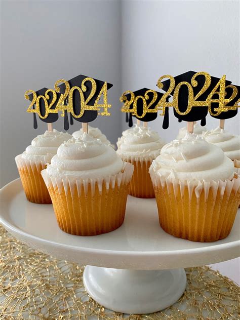 2024 Cupcake Toppers 2024 Graduation 2024 Graduation Decorations