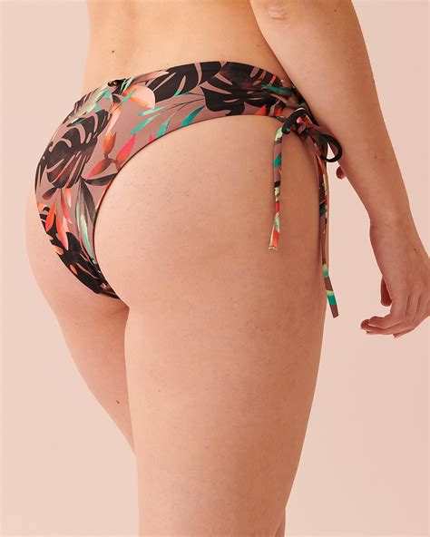 La Vie En Rose Earthy Jungle Cheeky Bikini Bottom