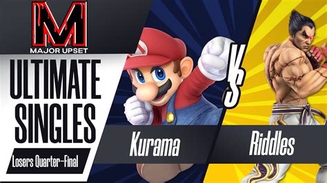 Kurama Mario Vs Riddles Kazuya Ultimate Singles Top 8 Losers Quarter Final Major Upset