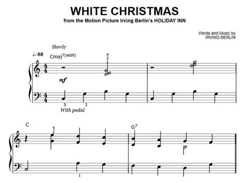 Irving Berlin White Christmas Easy Free Sheet Music Pdf For Piano The