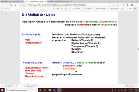 Lipide Und Membranen I Karteikarten Quizlet