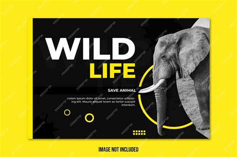 Premium Vector Wildlife Banner Template