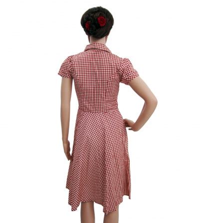 Vintage Red & White check pattern dress