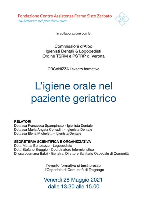 Ligiene Orale Nel Paziente Geriatrico Fondazione Centro Assistenza