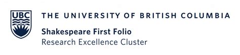 UBC First Folio Research Cluster – What's Past is Prologue