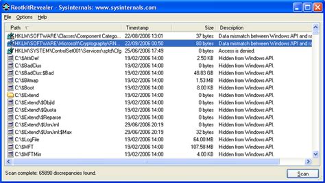 Rootkit Revealer détecter les Rootkits