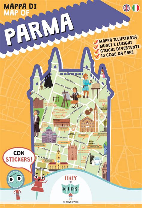 Mappa Di Parma Illustrata Per Bambini Italy For Kids