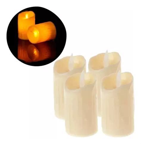 Pzas Velas Cristal Led Para Decorar Fiestas Boda Meses Sin Intereses