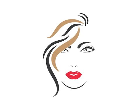 Premium Vector Beauty Face Woman Vector Illustration Template