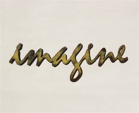 Imagine Metal Wall Art 24 Wide Word Wall Art - Etsy