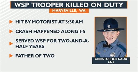 Washington State Patrol Trooper Killed In Line Of Duty Near Marysville