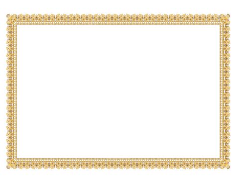 Gold Certificate Border Frame Nbkomputer