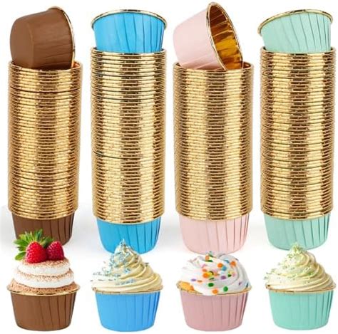 Caissettes Cupcake Teklemon 200 Pièces Moules de Cuisson en Papier d