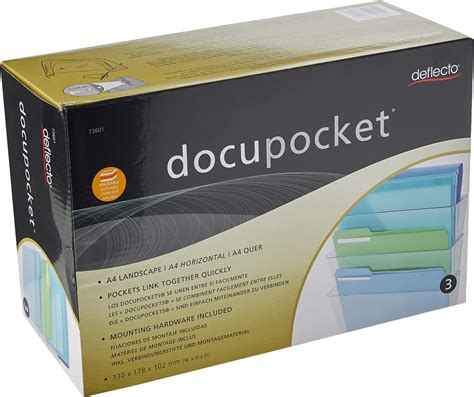 Deflecto Clear Acrylic Wall Mounted A4 Unbreakable Docupocket