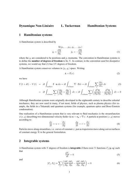 VIII. Hamiltonian Systems (pdf)