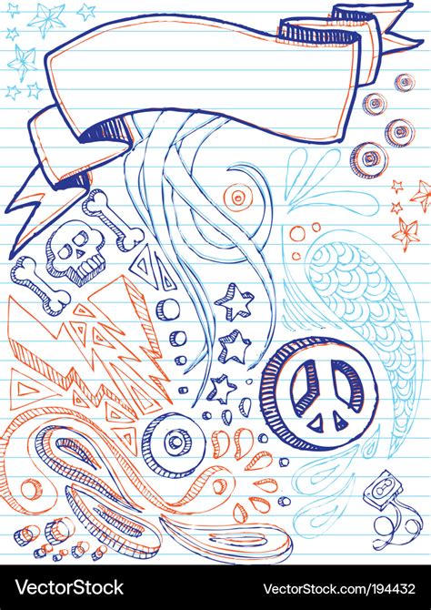 Notebook doodles Royalty Free Vector Image - VectorStock