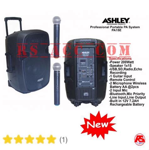 Jual Speaker Portable Wireless Pa Amplifier Ashley Pa E Inch