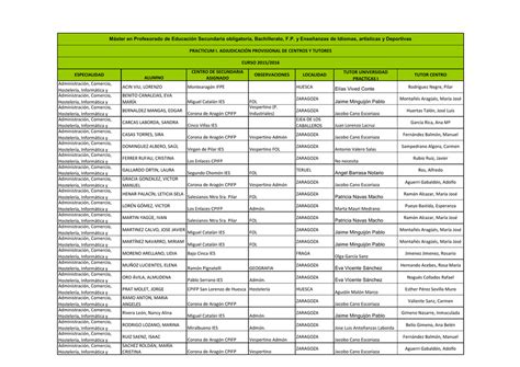 Especialidad M A Alumno Centro De Secundaria