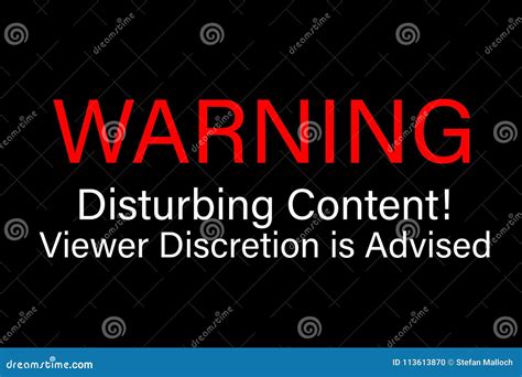 Warning Viewer Discretion Is Advised Sign Stock Image | CartoonDealer ...