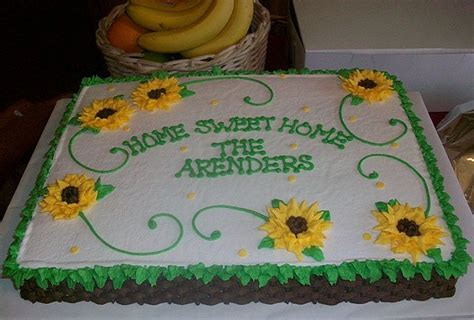 Sunflower Sheet Cake For Housewarming Party