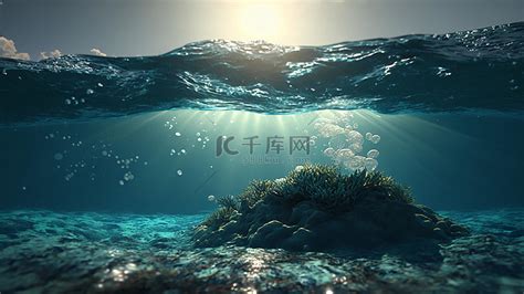 大海天空云层海底背景图片免费下载 海报banner 高清大图 千库网 图片编号6641007