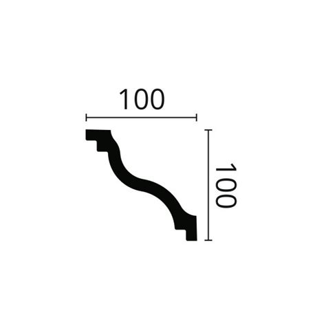 NMC Equerre intérieure pour moulure de plafond SL NOMASTYL 100 x