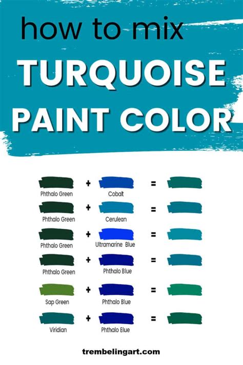 How to Mix the Perfect Turquoise Paint Color - Trembeling Art