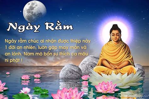 Thiệp Quan Âm chúc ngày Rằm cầu an yên và hạnh phúc