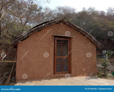 A House Built With Straw Mud And Stone At Village In Gurgaon Haryana