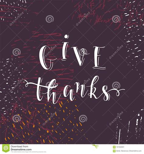 Thanksgiving Day Lettering Stock Vector Illustration Of Drawn 101552831