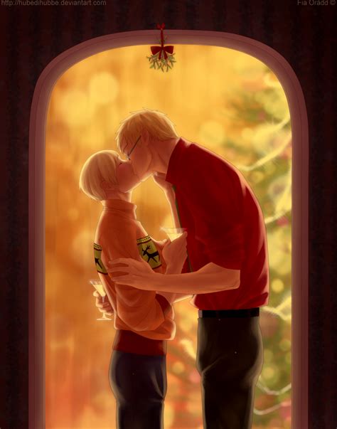 Mistletoe By Hubedihubbe Dennor Spamano Fandom Jokes Hetalia Fanart