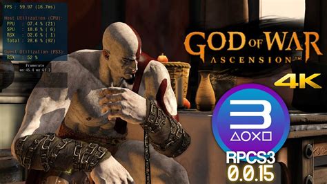 Rpcs3 0 0 15 God Of War Ascension 4k Uhd Ps3 Emulator Gameplay Youtube