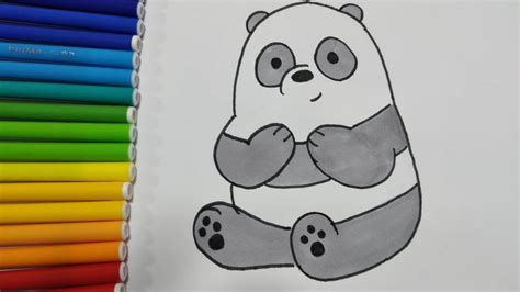 رسمه دبدوب سهل رسم الدببه الثلاثه رسم دب باندا كيوت How To Draw Acute Panda How To Draw Bare