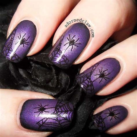 50 Halloween Nails Designs To Terrify Halloween Nail Designs Purple