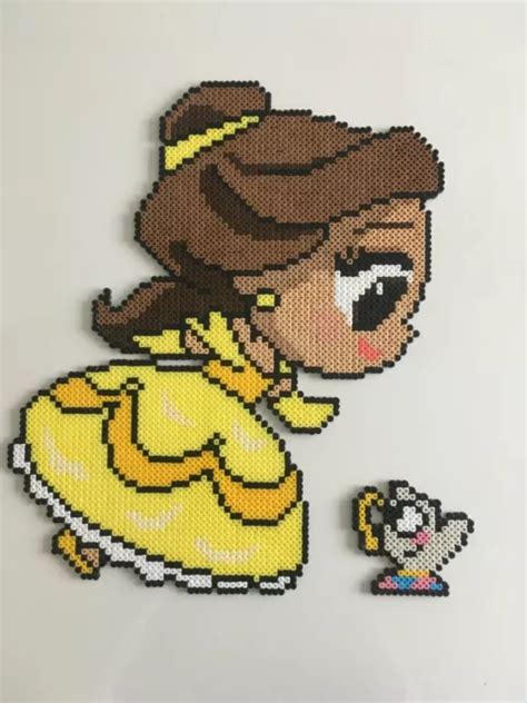 Pixel Art Perles A Repasser Princesse Disney Belle Et Zip Eur