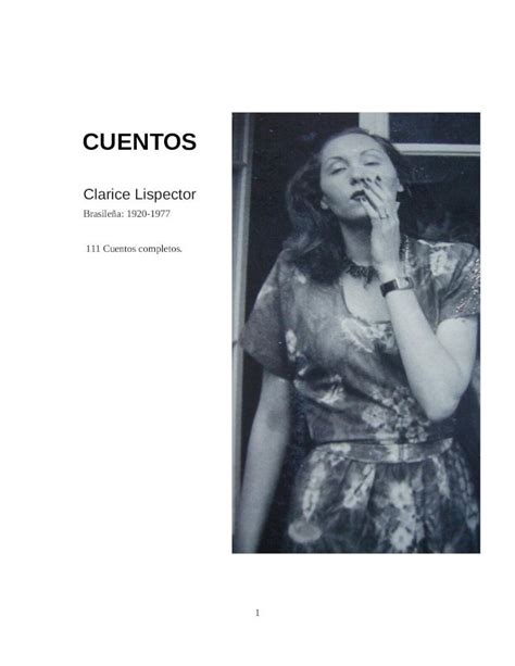 PDF Clarice Lispector Cuentos DOKUMEN TIPS