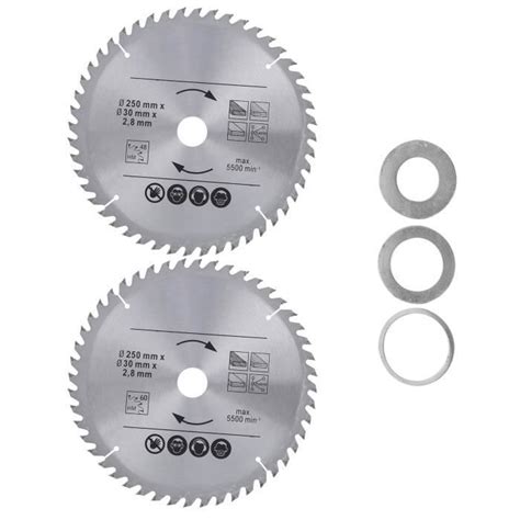 EJ life lames de scie à bois 2 pièces lames de scie circulaire carbure