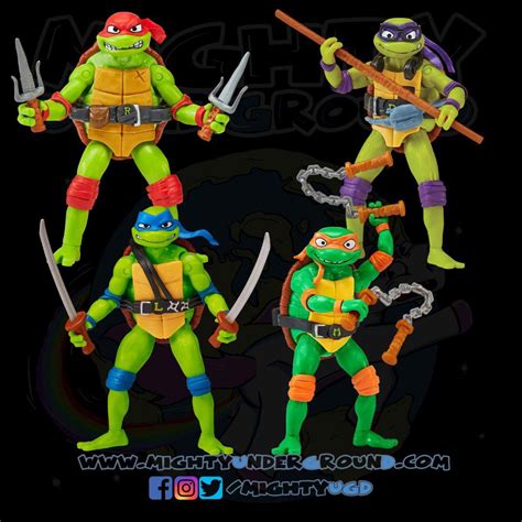 TMNT Mutant Mayhem: Basic Figure Turtles 4-Set – Mighty Underground