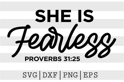 She Is Fearless Proverbs 31 25 Svg By Spoonyprint Thehungryjpeg