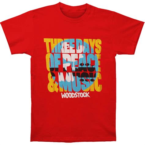 Woodstock Woodstock Mens Woodstock Logo T Shirt Red