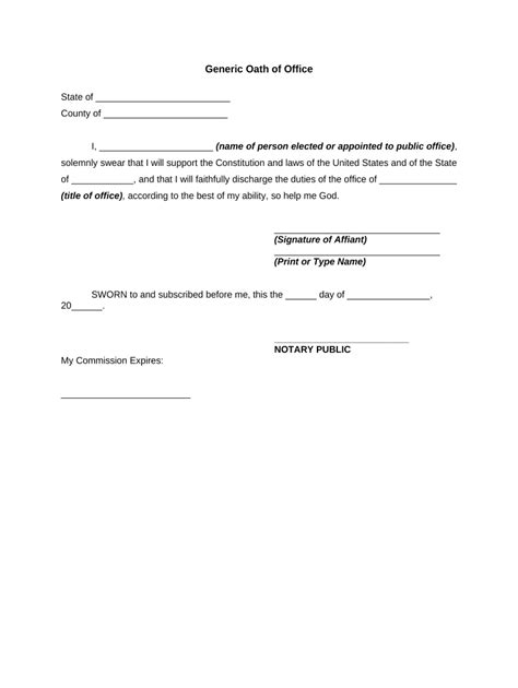 Oath of office sample: Fill out & sign online | DocHub