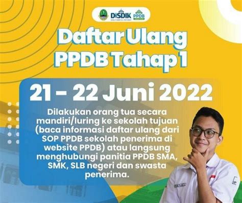 Cara Daftar Ulang PPDB Jabar Tahap 1 2022 Lengkap Dengan Syarat Dan